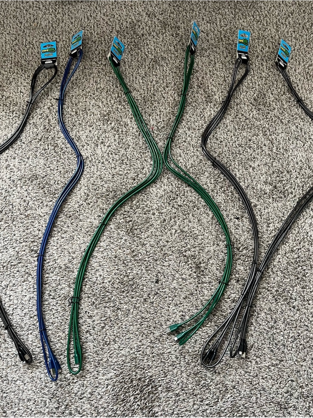 Cordzilla 12ft Lightning USB charging & Sync Cables for iPhone iPad $8 each